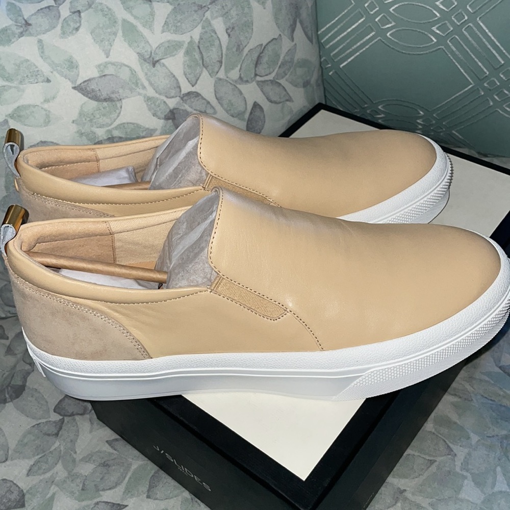 NWT J/SLIDES GIA Light Sand Leather - Picture 10 of 13